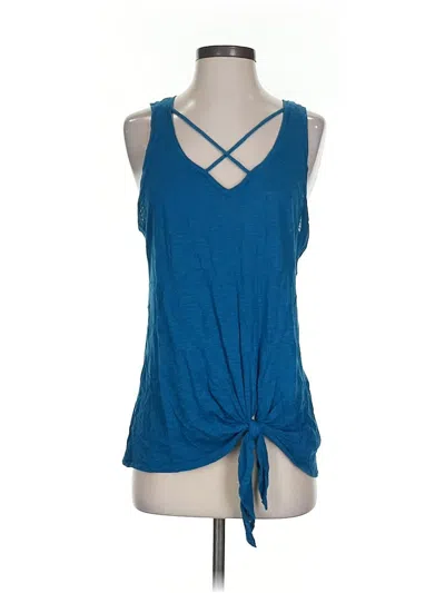 Pre-owned Express One Eleven Sleeveless Top Blue Halter Neckline Tops