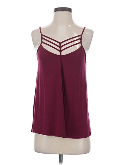 Pre-owned Express One Eleven Sleeveless Top Burgundy Halter Neckline Tops