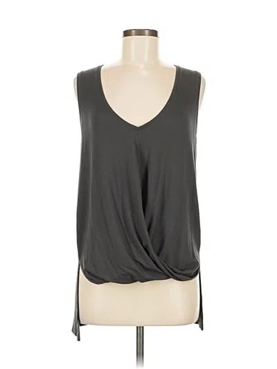 Pre-owned Express One Eleven Sleeveless Top Gray Plunge Neckline Tops