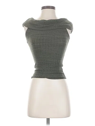 Pre-owned Express One Eleven Sleeveless Top Gray Strapless Neckline Tops