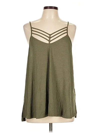 Pre-owned Express One Eleven Sleeveless Top Green Halter Neckline Tops