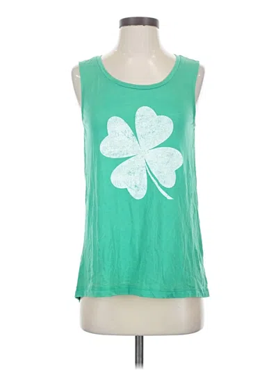 Pre-owned Express One Eleven Sleeveless Top Green Scoop Neck Tops