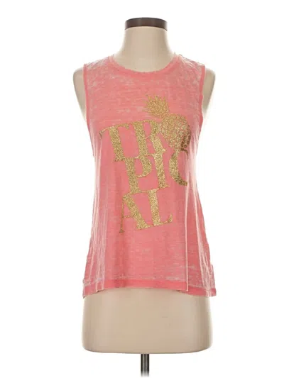 Pre-owned Express One Eleven Sleeveless Top Pink Halter Neckline Tops