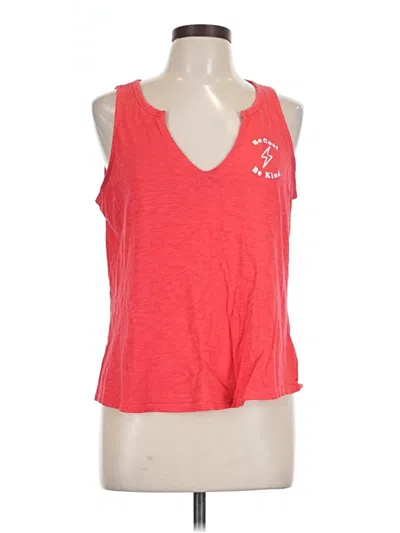 Pre-owned Express One Eleven Sleeveless Top Red V-neck Tops