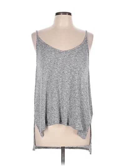 Pre-owned Express One Eleven Sleeveless Top Silver Scoop Neck Tops