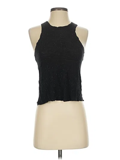 Pre-owned Express One Eleven Tank Top Black Halter Neckline Tops