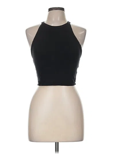 Pre-owned Express One Eleven Tank Top Black Halter Neckline Tops