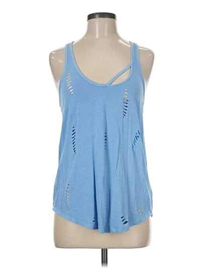 Pre-owned Express One Eleven Tank Top Blue Halter Neckline Tops