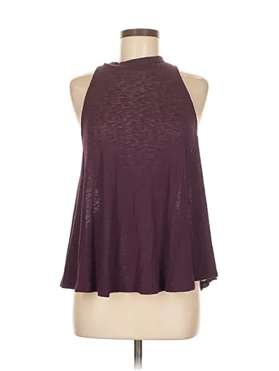 Pre-owned Express One Eleven Tank Top Burgundy Halter Neckline Tops