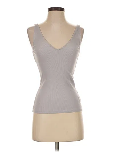 Pre-owned Express One Eleven Tank Top Gray Plunge Neckline Tops
