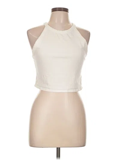 Pre-owned Express One Eleven Tank Top Ivory Halter Neckline Tops