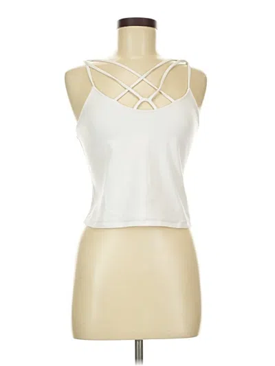 Pre-owned Express One Eleven Tank Top Ivory Halter Neckline Tops In White
