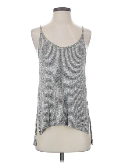 Pre-owned Express One Eleven Tank Top Silver Halter Neckline Tops
