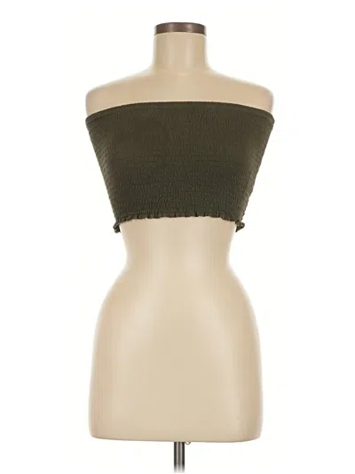 Pre-owned Express One Eleven Tube Top Green Strapless Neckline Tops