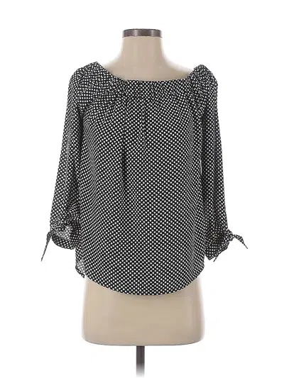 Pre-owned Express Outlet 3/4 Sleeve Blouse In Black