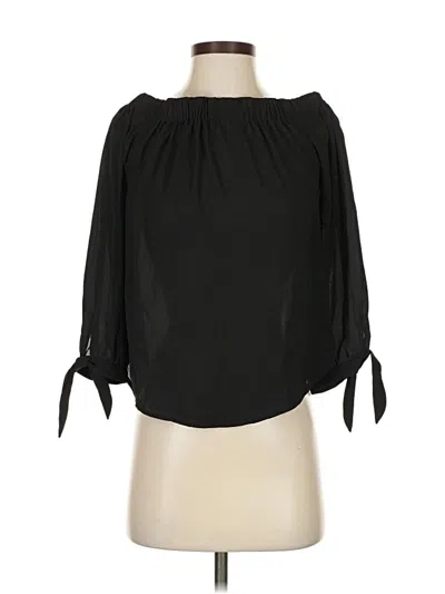 Pre-owned Express Outlet 3/4 Sleeve Blouse In Black