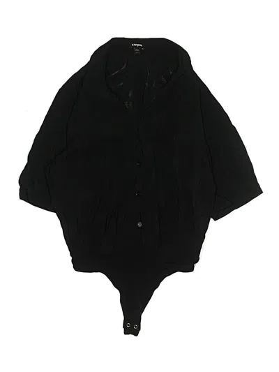 Pre-owned Express Outlet 3/4 Sleeve Blouse In Black