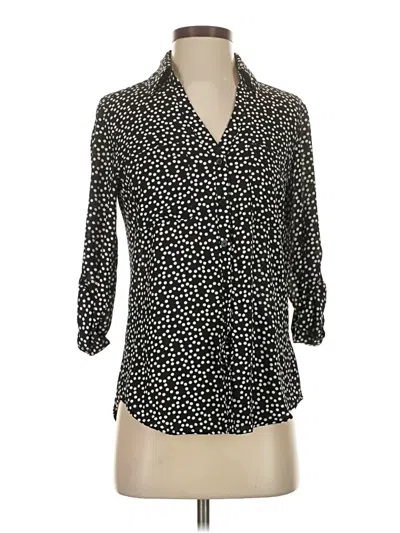 Pre-owned Express Outlet 3/4 Sleeve Blouse In Black