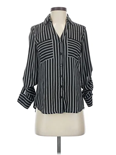 Pre-owned Express Outlet 3/4 Sleeve Blouse In Black