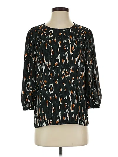 Pre-owned Express Outlet 3/4 Sleeve Blouse In Black