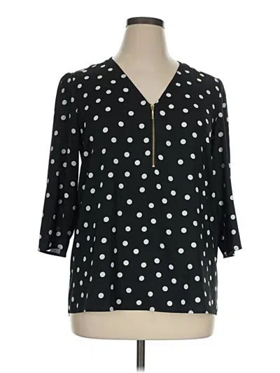 Pre-owned Express Outlet 3/4 Sleeve Blouse In Black