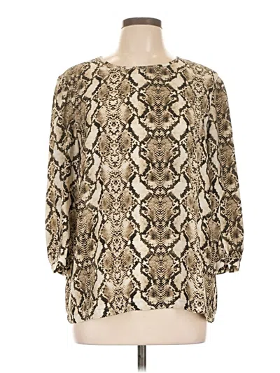 Pre-owned Express Outlet 3/4 Sleeve Blouse In Gold
