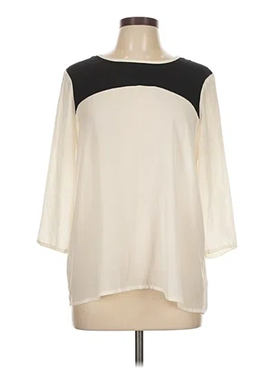 Pre-owned Express Outlet 3/4 Sleeve Blouse In Ivory