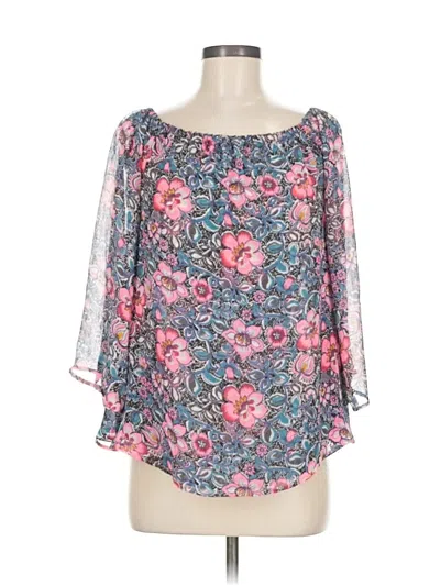 Pre-owned Express Outlet 3/4 Sleeve Blouse In Pink