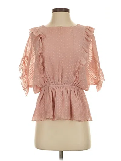 Pre-owned Express Outlet 3/4 Sleeve Blouse In Pink
