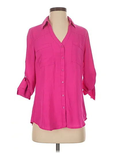 Pre-owned Express Outlet 3/4 Sleeve Blouse In Pink