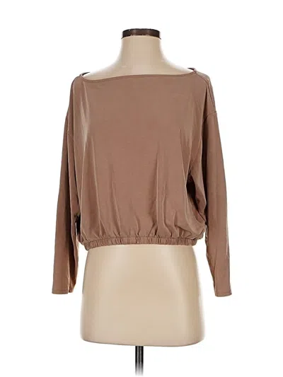 Pre-owned Express Outlet 3/4 Sleeve T-shirt In Brown