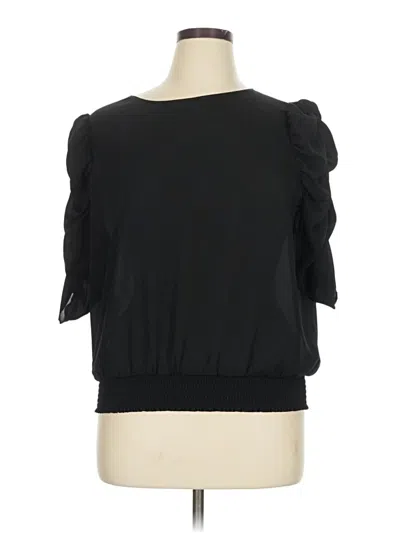 Pre-owned Express Outlet 3/4 Sleeve Top Black Boatneck Tops