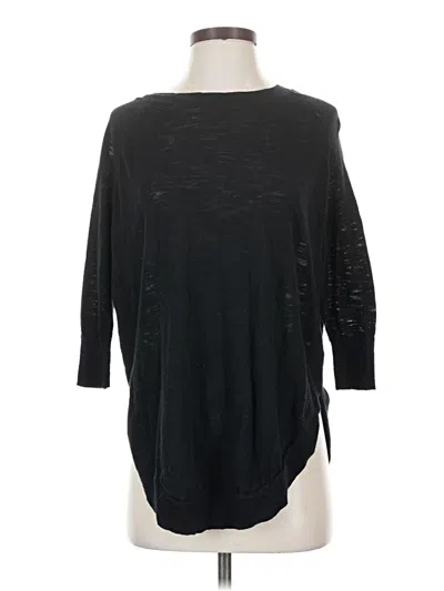Pre-owned Express Outlet 3/4 Sleeve Top Black Boatneck Tops
