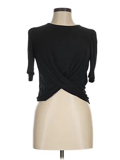 Pre-owned Express Outlet 3/4 Sleeve Top Black Cowl Neck Tops