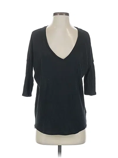 Pre-owned Express Outlet 3/4 Sleeve Top Black V Neck Tops