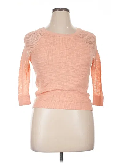 Pre-owned Express Outlet 3/4 Sleeve Top Orange Boatneck Tops
