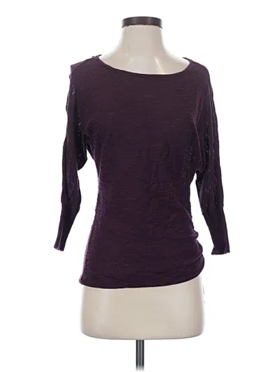 Pre-owned Express Outlet 3/4 Sleeve Top Purple Boatneck Tops