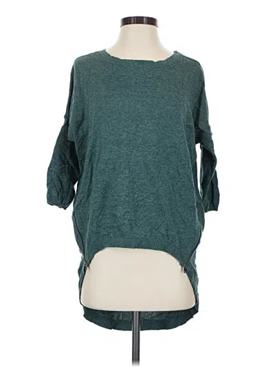 Pre-owned Express Outlet 3/4 Sleeve Top Teal Boatneck Tops