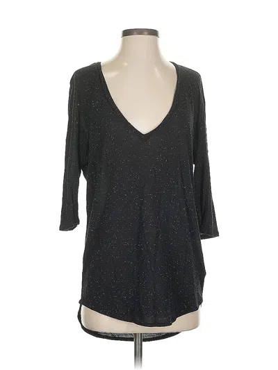 Pre-owned Express Outlet 3/4 Sleeve T-shirt In Gray
