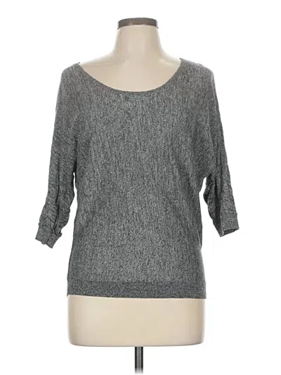 Pre-owned Express Outlet 3/4 Sleeve T-shirt In Gray