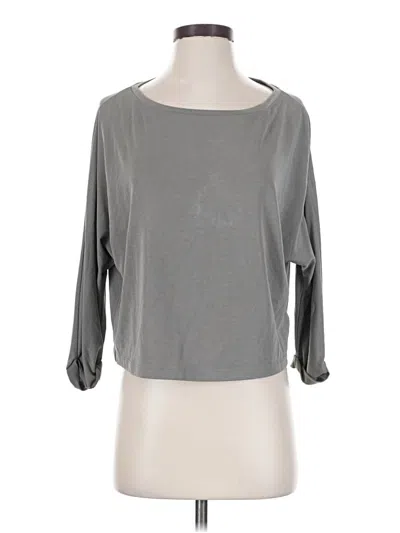 Pre-owned Express Outlet 3/4 Sleeve T-shirt In Gray