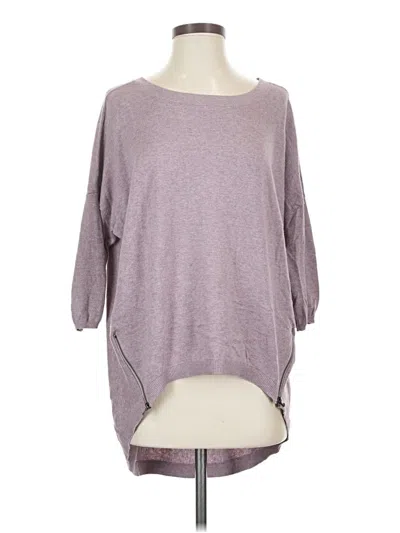 Pre-owned Express Outlet 3/4 Sleeve T-shirt In Purple