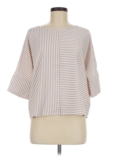 Pre-owned Express Outlet 3/4 Sleeve T-shirt In Tan