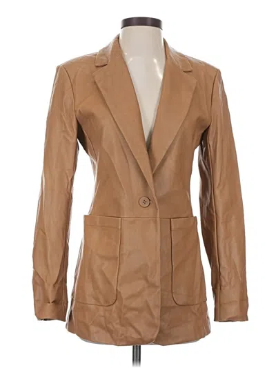 Pre-owned Express Outlet Blazer Jacket In Tan