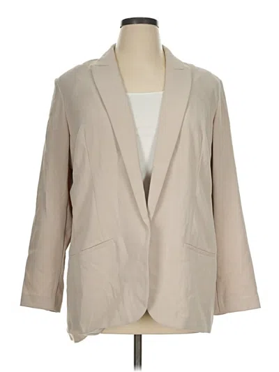 Pre-owned Express Outlet Blazer Jacket In Tan
