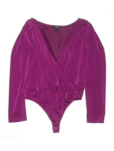 Pre-owned Express Outlet Bodysuit In Purple