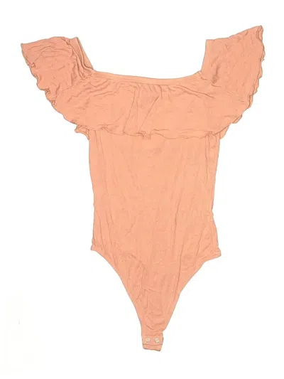 Pre-owned Express Outlet Bodysuit In Tan