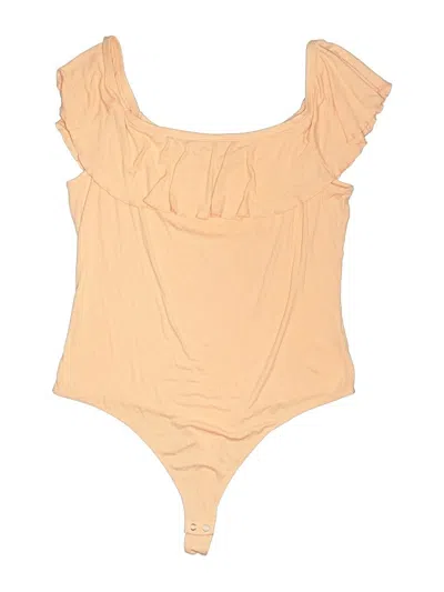 Pre-owned Express Outlet Bodysuit In Tan
