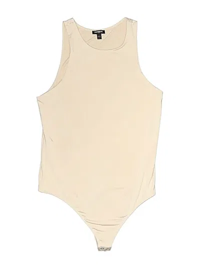 Pre-owned Express Outlet Bodysuit In Tan