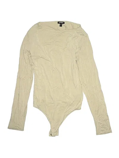 Pre-owned Express Outlet Bodysuit In Tan